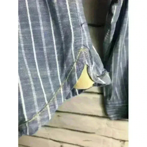 Timberland Men's Blue/White Striped Button Down Long Sleeve Shirt Size XL - Picture 8 of 10